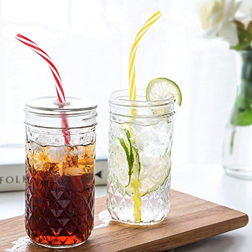 JANYUN 30 Pcs Reusable Plastic Straws, Colorful Printing Hard Plastic Straw - Image 4