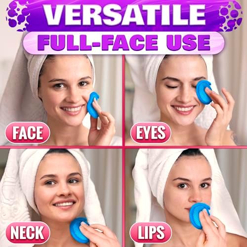 2 in 1 Face Scrub Pads, 3 Pcs Reusable Microfiber Facial Scrubber - Image 5