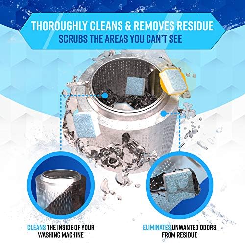 Washing Machine Cleaner Descaler 48 Pack - Value Size Deep Cleaning Tablets HE Front Loader & Top Load Washer, Septic Safe Eco-Friendly Deodorizer, Clean Inside Laundry Drum Tub Seal - 48 Count - Image 3