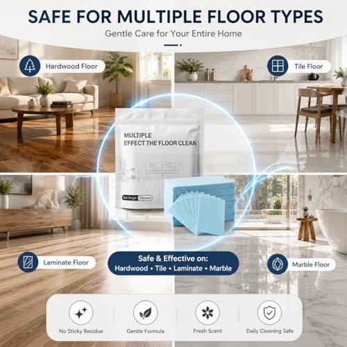 100/200/300 Pcs Multi-Surface Floor Cleaning Tablets, Multi-Effect Floor Clean Tablets, Dissolvable Mopping Refill for Tile, Vinyl, Hardwood, Laminate & Sealed Hard Floors (Pink(Peach),100pcs) - Image 3