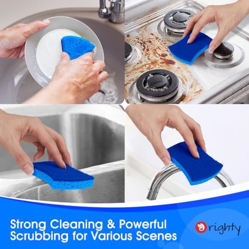 Orighty Non-Scratch Scrub Sponges, 24 Pack Kitchen Sponge Cleaning Sponge - Image 3