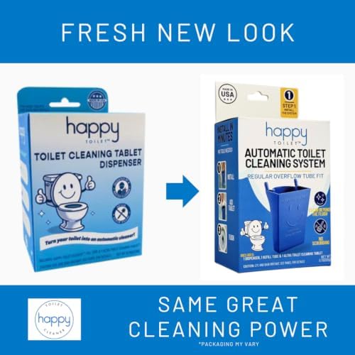 Happy Toilet Cleaner Automatic Toilet Bowl Cleaner Toilet Tablet Holder 1PK - Image 2