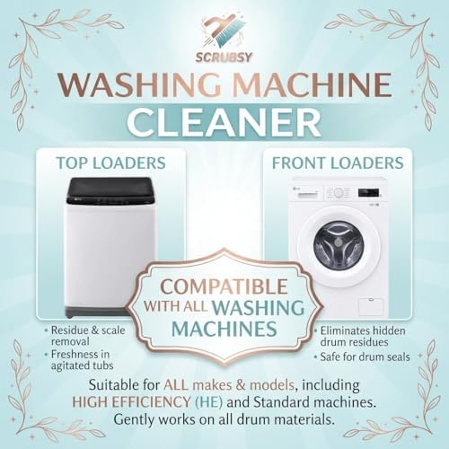Washing Machine Cleaner Descaler Tablets 24 Pack - Deep Cleaning for Front Loader, Top Load & HE Washers, Septic Safe Eco-Friendly Deodorizer, Clean Inside Drum and Laundry Tub Seal - 12 Month Supply - Image 2