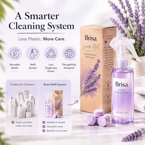 Lavender Cleaning Kit – Refillable Spray Bottle with 4 Multi-Purpose Cleaning Tablets for Kitchen, Bathroom & Everyday Home Care - Image 3