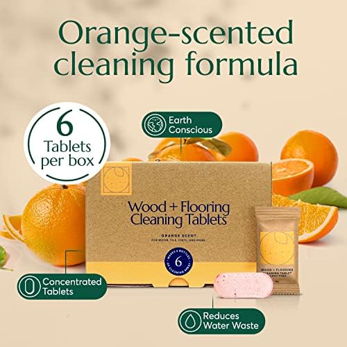 CLEANOMIC Wood and Flooring Cleaning Tablets (6 Pack) - All-Purpose Multi-Surface Household Cleaner Tablets (Orange Scent) - Image 5