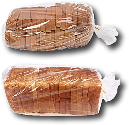 Reusable Bread Bags with Ties, Clear, 200 Bags and 200 Ties, For Homemade Bread and Bakery Loaf, Adjustable (200) by Mantah