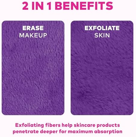 The Original MakeUp Eraser 7-Day Set, Erase All Makeup With Just Water, Including Waterproof Mascara, Eyeliner, Foundation, Lipstick, Sunscreen, and More! Queen Purple, 7ct. - Image 6