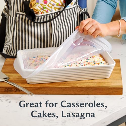 Stasher Reusable Silicone Rectangle Stretch Lid, Food Cover for 9x13 inch - Image 2