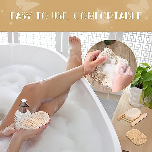 Irenare 90 Pcs Soap Saver Set, Wooden Dish Bar Soap Mesh Bag Pads Bulk - Image 4