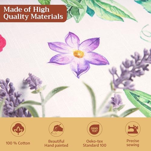 Maison d' Hermine Table Cloth Rectangle Table Reusable 100% Cotton 70"x120" - Image 3