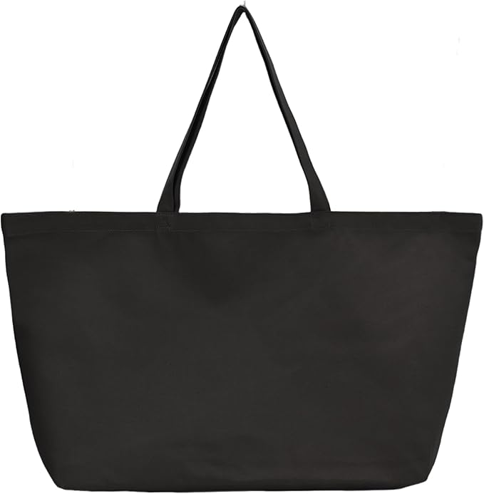 Large Canvas Tote Bag - Reusable Grocery Bag Foldable Heavy Duty Shopping Bag for DIY Art Crafts Painting Embroidery