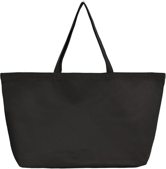Large Canvas Tote Bag - Reusable Grocery Bag Foldable Heavy Duty Shopping Bag for DIY Art Crafts Painting Embroidery