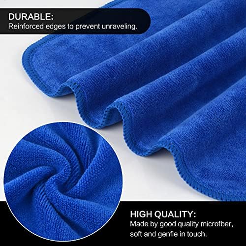 SINLAND Microfiber Facial Cloths Fast Drying Washcloth 12inch x 12inch (6pack, Blue) - Image 2