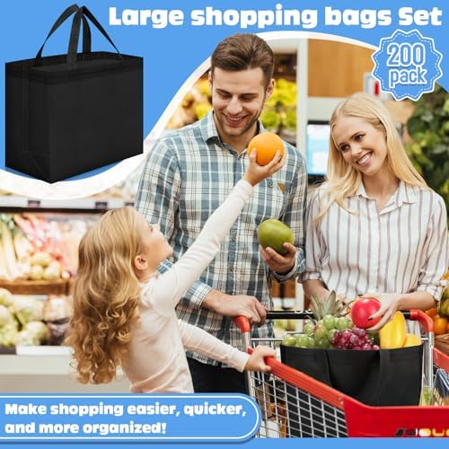 Windyun Reusable Grocery Bags Non Woven with Handles - Image 3