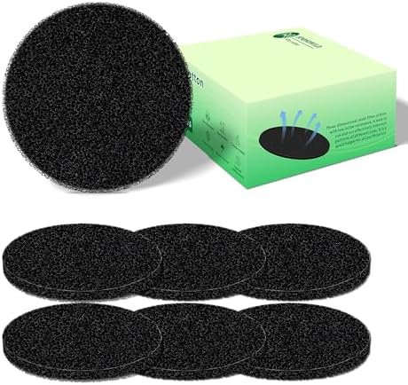 6.7inch Charcoal Filters for Kitchen Compost Bin Pail Replacement Filter by SPONDWILD