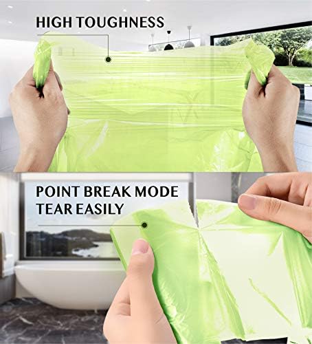Compostable Trash Bags - FORID 1.2 Gallon Small Garbage Bags 150 Count Mini Strong Trash Can Liners 5 Liter Unscented Wastebasket Bags for Kitchen Bathroom Office Home Garbage Can (5 Rolls/Green) - Image 4