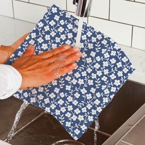 Reusable Beeswax Wraps, Blue Green Floral Wraps, 9 Pack Sandwich, Snack, Bowl, Food Storage, Organic, Sustainable, Zero Waste, Plastic-Free, Eco-Friendly, 1XL, 3M, 5S - Image 6