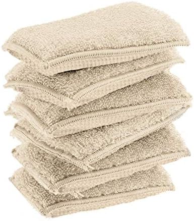 KMAKII Bamboo Kitchen Sponges Dish Sponges Natural Cleaning Sponges Beige 6 Pack by KMAKII