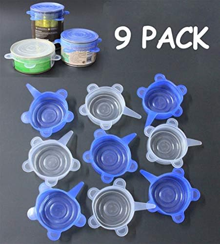 COMTIM Pet Food Can Lids, Silicone Stretch Can Lids Covers for Dog Cat Food, Reusable Expandable Universal Size Fit Most Cans and Jars, 9 PACK - Image 2