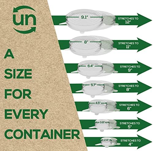 unwasted Reusable Silicone Lids (Small) – Upgrade Your Kitchen Gadgets with Our Silicone Covers for Food Storage – Reusable Silicone Stretch Lids and Food Covers for Containers Up to 6” (Pack of 4) - Image 2