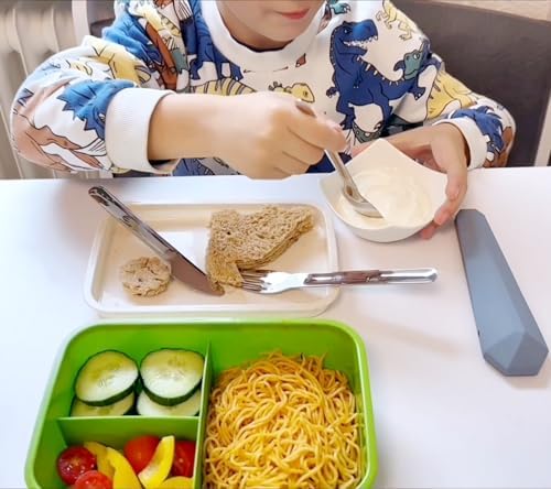 DEVICO Utensils for Lunch Box, 4Pcs Travel Silverware Set with Case, Yellow - Image 5