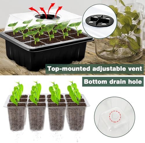 ZeeDix 10 Set Seed Starter Tray Kits with 150 Pack Coco Coir Pellets - Image 3