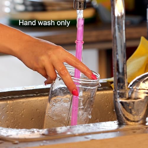 DAKOUFISH 7 Inch Reusable Plastic Drinking Straws for 10 oz & 12 oz Short Mini Mason Jar Tumblers,Set of 12 Pcs Straws with Cleaning Brush (7inch, 7color) - Image 6