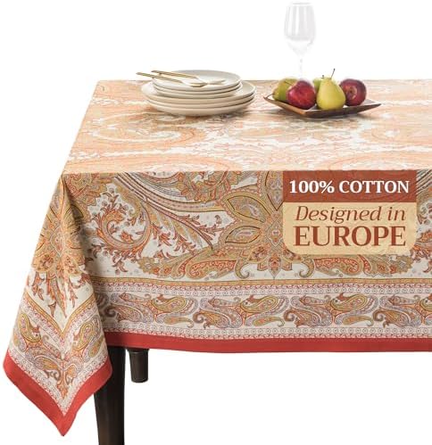 Maison d' Hermine Table Cloth Square Table Reusable 100% Cotton 54"x54" by MaisondHermine