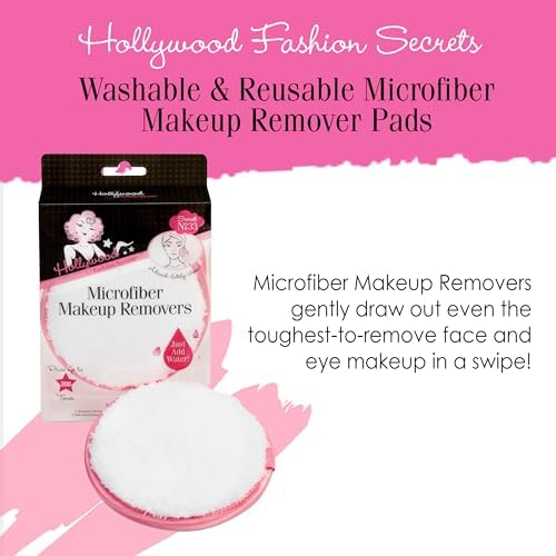 Hollywood Fashion Secrets Microfiber Makeup Remover for Facial Cleansing - Image 3