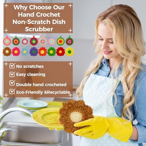 Kenning 16 Pcs Dish Scrubber Non Scratch Dish Washing Scrubbers - Image 6
