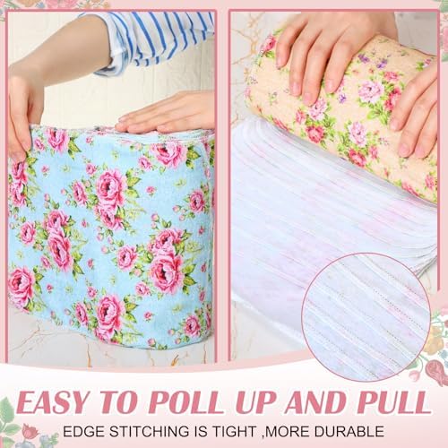 36 Pack Reusable Kitchen Cloths Cotton Towels, Countryside Flowers - Image 5