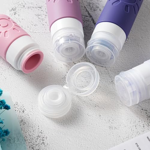 Zafit 18 Pack travel Bottles for Toiletries, TSA Approved Silicone Travel Containers Leak Proof Refillable Travel Accessories for Shampoo Conditioner Lotion Body Wash(Multicolored I) - Image 3
