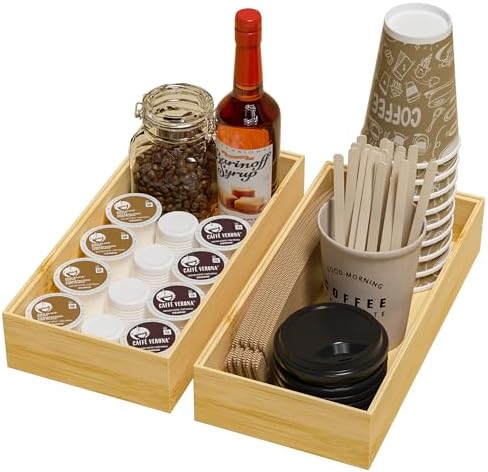 Bamboo Kitchen Drawer Organizer, Deep 2-Pack, 12" x 6" x 2.5" by Greatseas