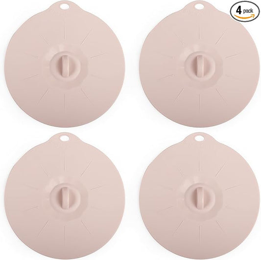 4"-12" Silicone Lids for Cups Bowls Plates Pans, Microwave Splatter Cover, Kitchen Containers Lids Cover for Food Storage, Small 5.9" 4 Pack