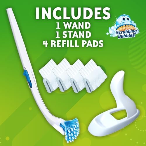 Scrubbing Bubbles Fresh Brush Toilet Bowl Cleaner Kit with Flushable Pads - Image 4