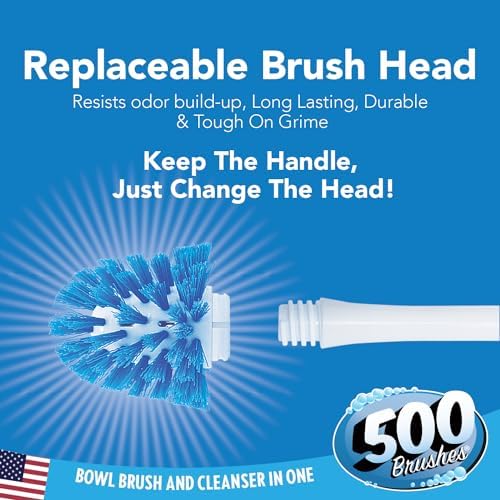 500 Brushes Blue Toilet Bowl Cleanser Tablet Refills, 9 Pack, Replacement Toilet Bowl Cleaner Tablets, Each Tablet Lasts Up to 4 Months - Image 5