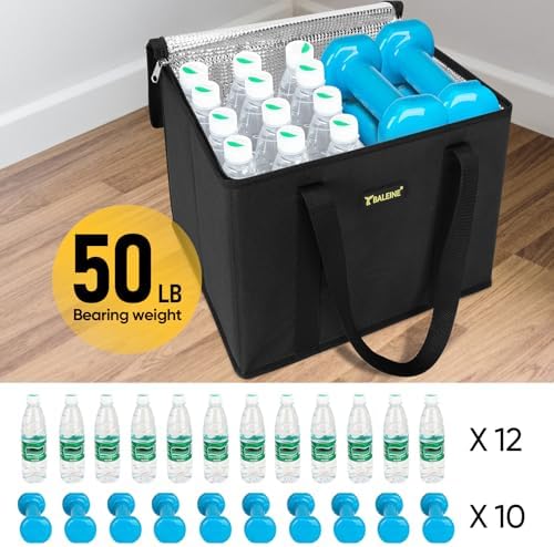 BALEINE 1PK Insulated Reusable Grocery Bag, Heavy Duty Shopping Tote - Image 6
