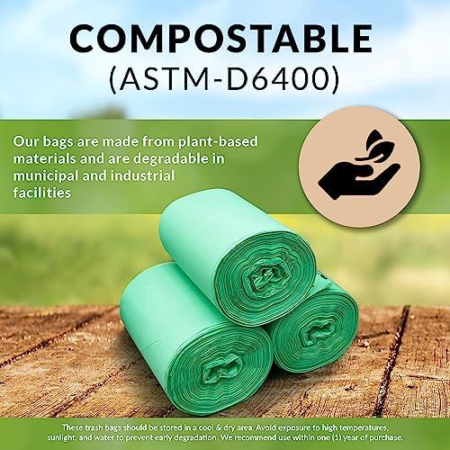 Reli. Compost Bags 2.6 Gallon (150 Count) | ASTM D6400 Certified - Image 4