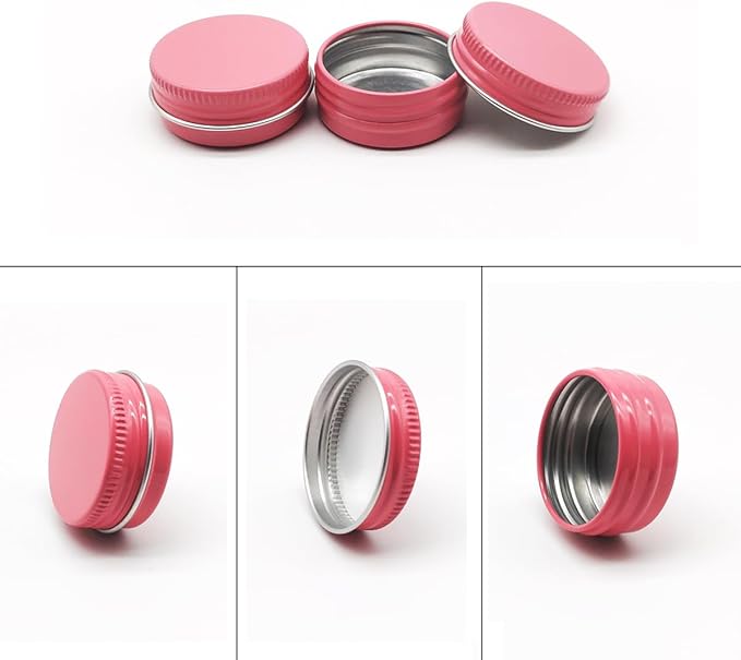 10ml Aluminum Tin Jar, Refillable Makeup Containers 10g Aluminum Screw up Lid Small Round Container Bottle for Cosmetics, Lip Balm, Cream, Toner, Eyeshadow, Candle, Tea, Beads, 24 Pack Tins