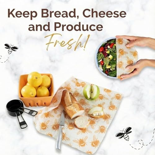 Beeswax Bread Wrap Roll 14x55in, Cut to Size - Blue Bears - Image 7
