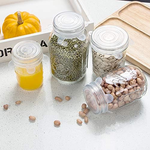 Webake Silicone Stretch Lids 10 Pack for Regular and Wide Mouth Mason Jar, Reusable Silicone Stretch Lids(Stretched to 3.5 inch), Sealed Durable Food Storage Covers Suit for Jar, Cans, Pot - Image 6