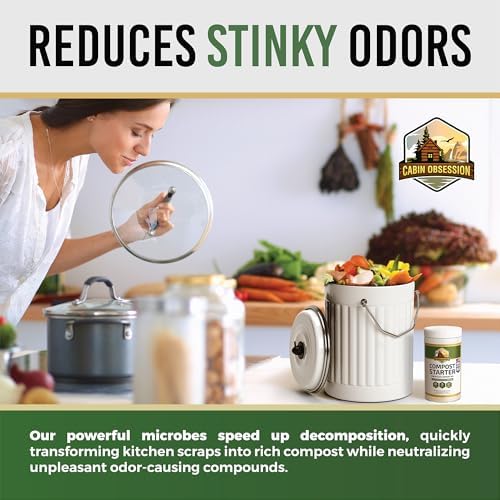 Compost Starter - 100x Concentrated All Natural Compost Accelerator for Countertop Kitchen Bin - Odor-Free, Fast-Acting Microbial Formula - Approximately 73 Scoops - Image 5