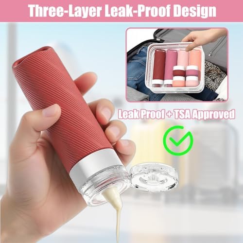 Travel Toiletry Containers 26Pcs Silicone Leakproof TSA Approved Set - Image 3