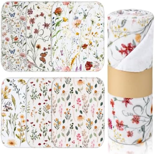 36 Pack Reusable Kitchen Cloths Cotton Towels, Vintage Wildflower by Noveread