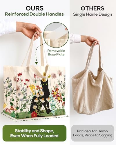 Miss Adola Cute Extra Large Canvas Grocery Tote Bag - Image 4