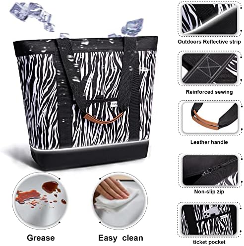 Insulated Cooler Bag Reusable Grocery Tote Bags Transport Large Lunch Box for Women - Image 3