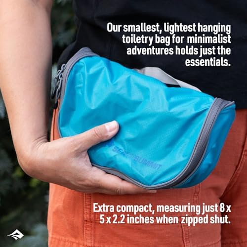 Sea to Summit Small Hanging Toiletry Bag, Travel Organizer, Highrise Grey - Image 2