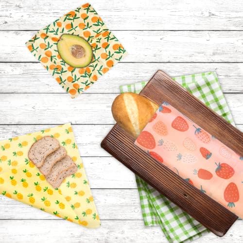 Reusable Beeswax Wrap - 9 Pack Beeswax Wraps for Food, Eco-Friendly Beeswax Food Wraps, Bread Sandwich Food Wrap - Organic, Sustainable, Zero Waste, Plastic-Free Food Storage, 1XL, 3M, 5S - Image 6