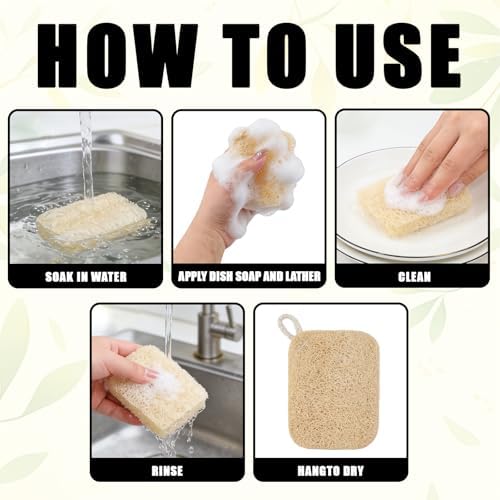 10Pcs Kitchen Sponges - Natural, Reusable and Eco-Friendly - Image 3