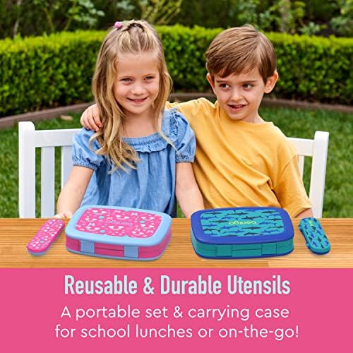 Bentgo Kids Plastic Utensil Set with Fork, Spoon, & Storage Case - Image 2